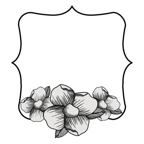Geïsoleerde floral frame design — Stockvector
