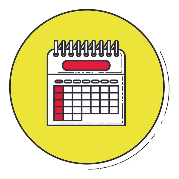 Calendario all'interno del design pulsante verde — Vettoriale Stock
