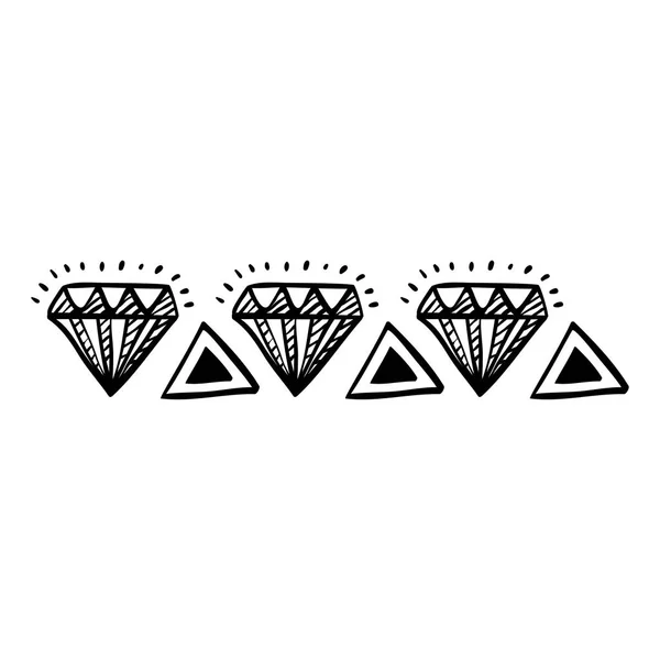 Isolated diamond draw design — Stock Vector
