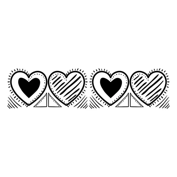 Isolerade kärlek hjärtdesign — Stock vektor