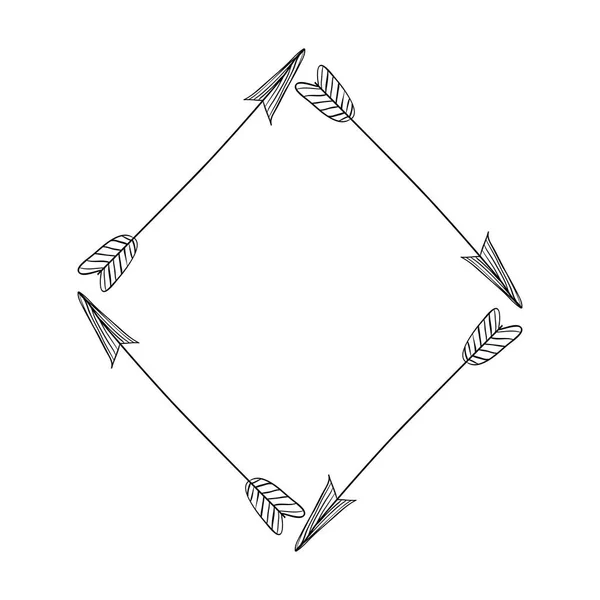 Flecha aislada de diseño de estilo boho — Vector de stock