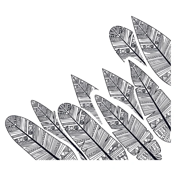 Conception isolée de panache de plumes — Image vectorielle