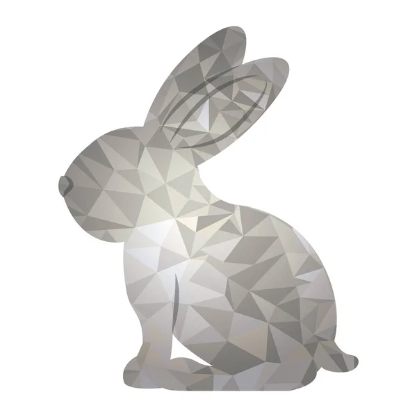 Polygonal rabbit animal design — Stock Vector