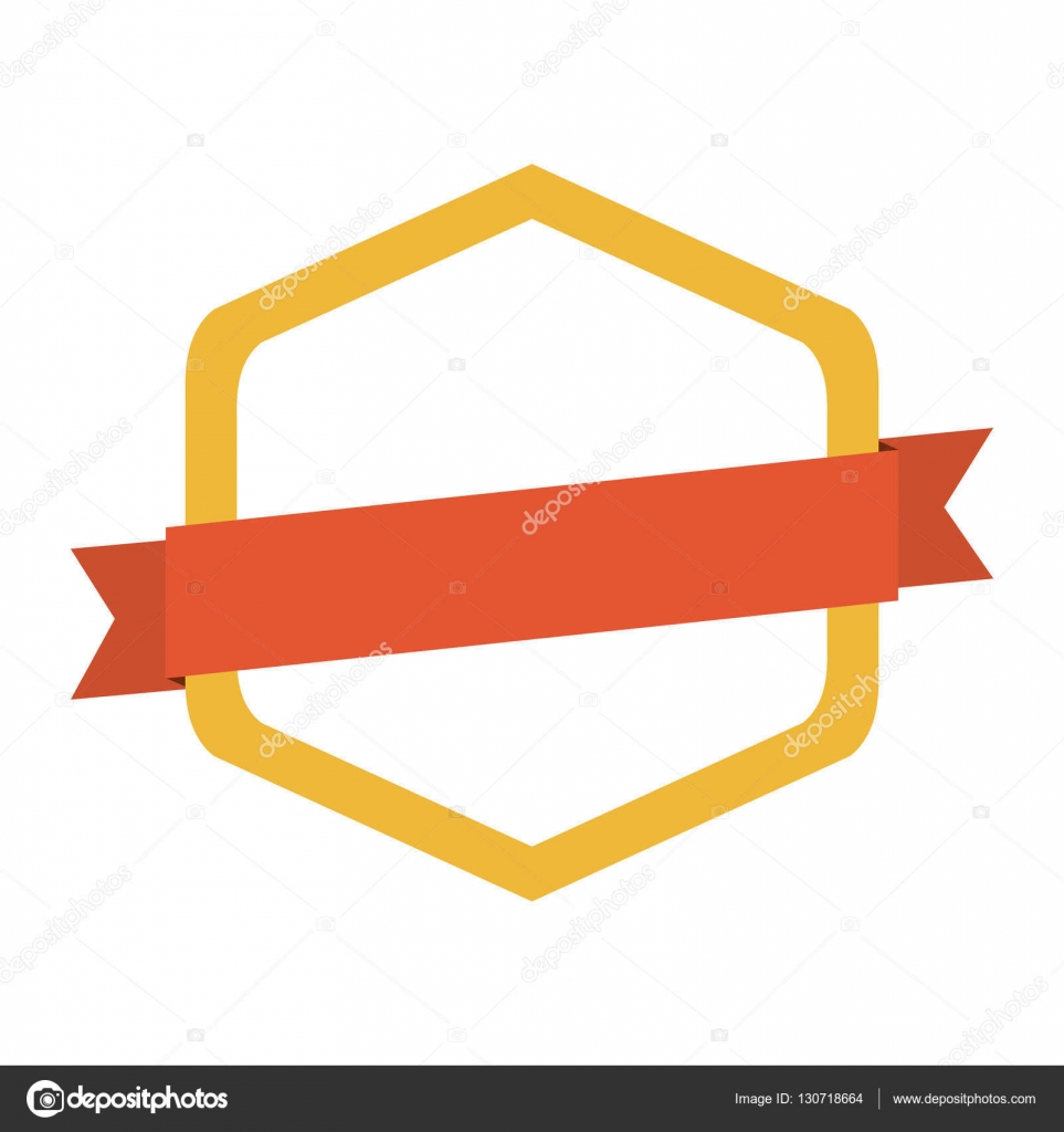 Isolated Decoration Frame With Ribbon Design Stock Vector