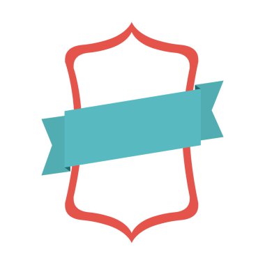 Şerit tasarımı ile izole dekorasyon çerçevesi