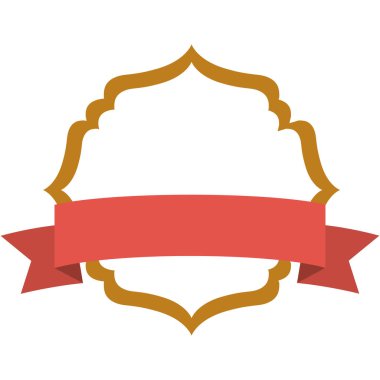 Şerit tasarımı ile izole dekorasyon çerçevesi