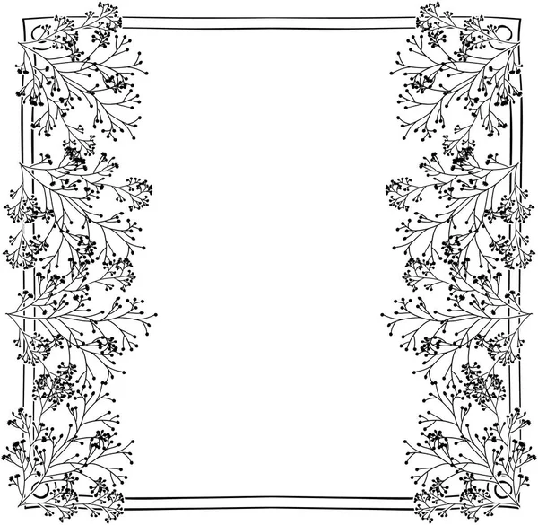 Elszigetelt virág dekoráció design keret — Stock Vector