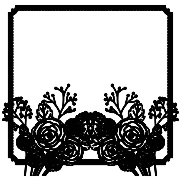 Изолированные цветы дизайн рамы украшения — стоковый вектор