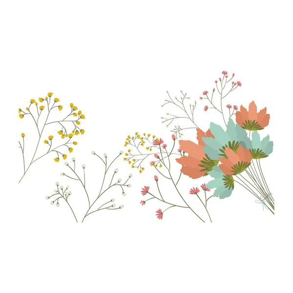 İzole çiçek dekorasyon — Stok Vektör