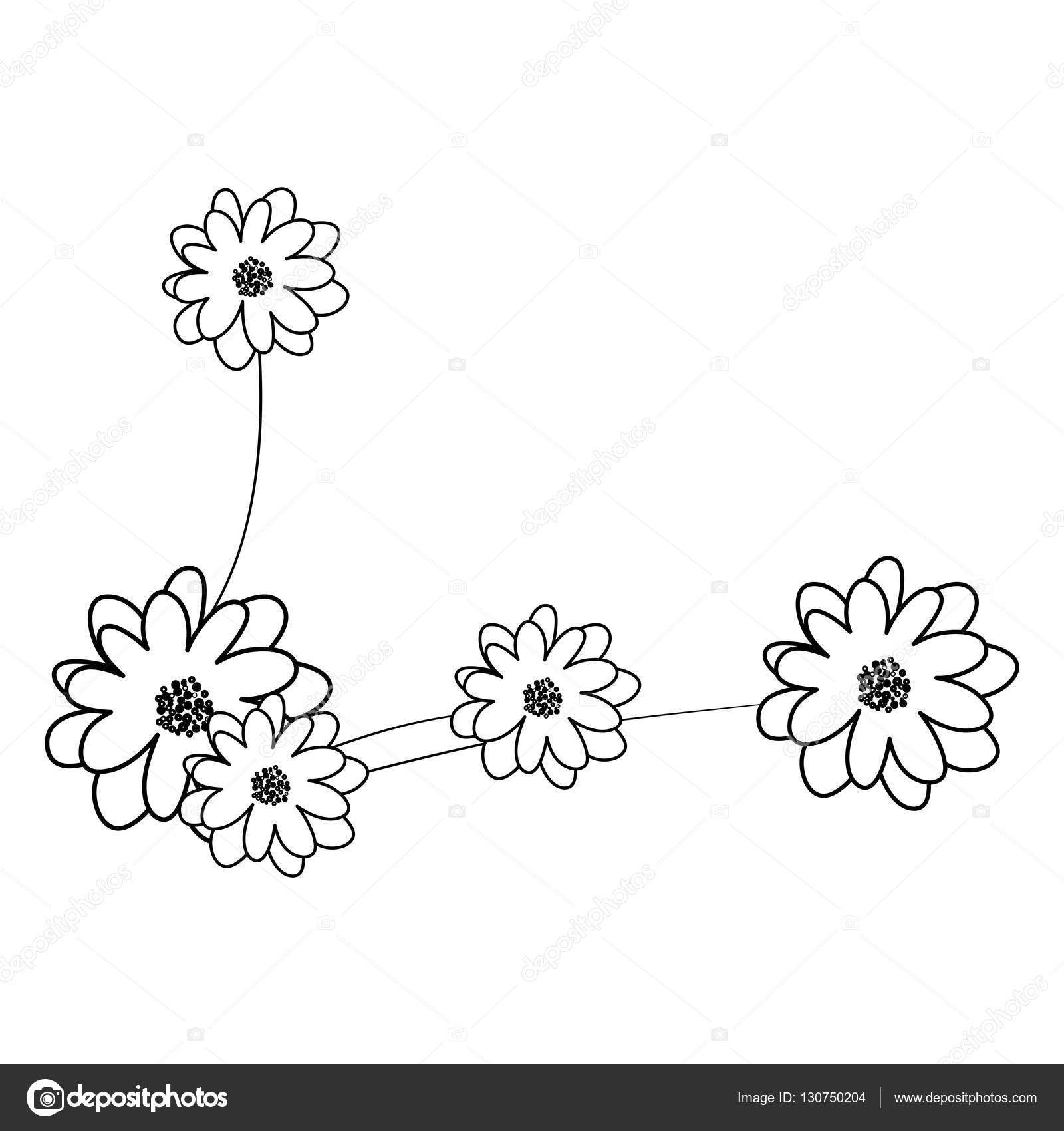 孤立した花装飾デザインをシルエットします ストックベクター C Grgroupstock 孤立した花装飾デザインをシルエットします ストックベクター C Grgroupstock