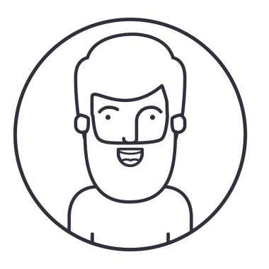 İzole edilmiş erkek çizgi film tasarımı