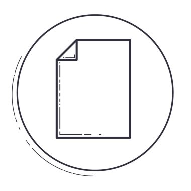 Kağıt tasarım izole parçası