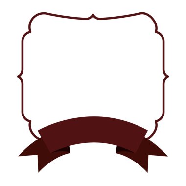 Şerit tasarımı ile izole kare