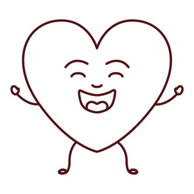 İzole kalp karikatür tasarım