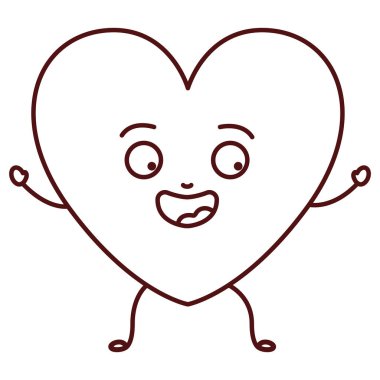 İzole kalp karikatür tasarım