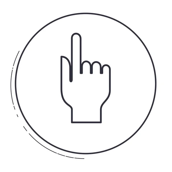 Diseño de gesto de mano aislado — Vector de stock