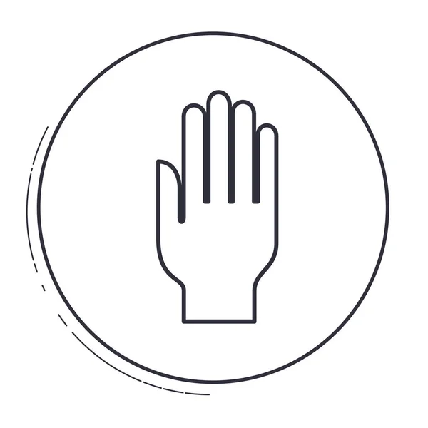 Conception de geste isolé de la main — Image vectorielle