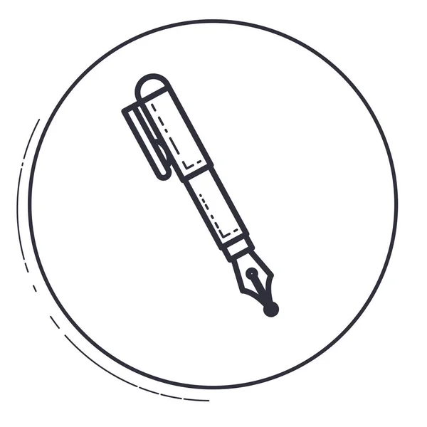 Diseño de herramienta de pluma aislada — Vector de stock