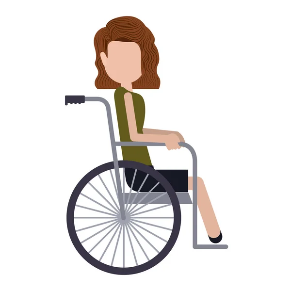 Conception de dessin animé fille handicapée — Image vectorielle