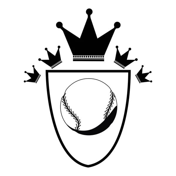 Boule isolée de conception de baseball — Image vectorielle