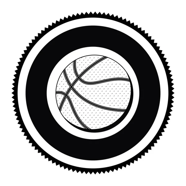 Pelota aislada de diseño de baloncesto — Vector de stock