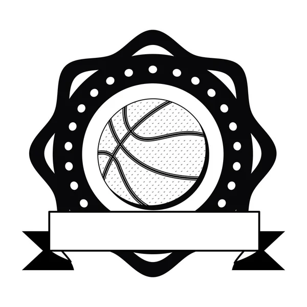 Balle isolée de basket-ball design — Image vectorielle