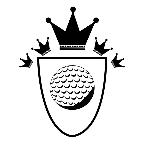 Geïsoleerde bal van golf ontwerp — Stockvector