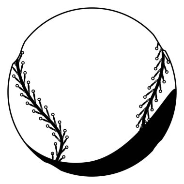 Beyzbol tasarım izole topu