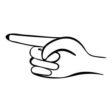 İzole el jest tasarım