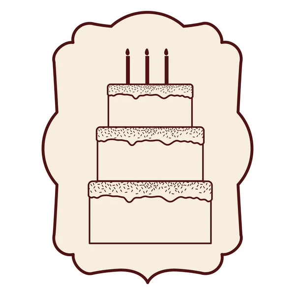 A Cake belső keret kialakítása — Stock Vector