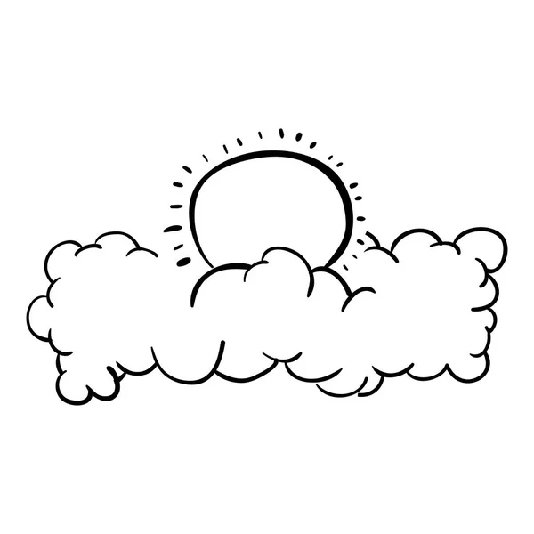 Isolated clouds and sun design