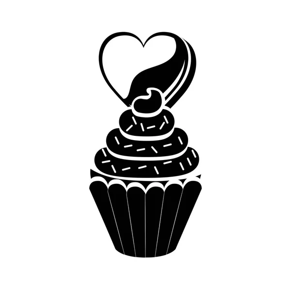 Design isolato di cupcake — Vettoriale Stock