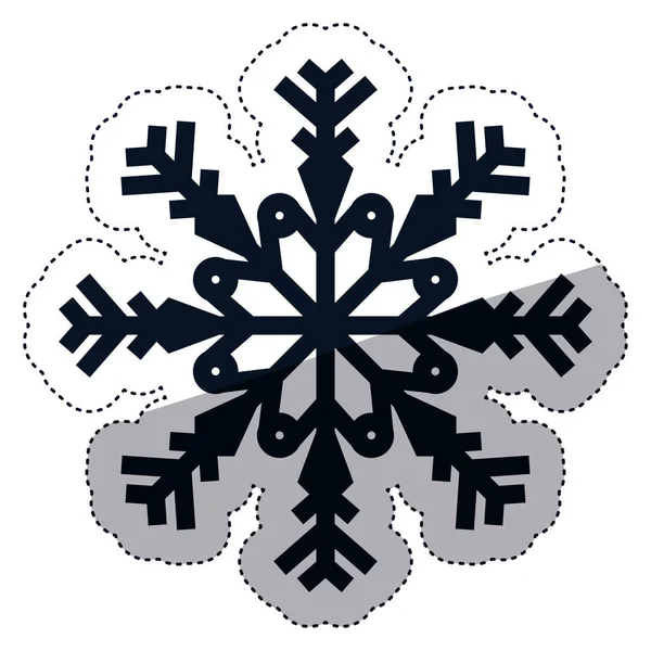 Sněhová vločka vánoční sezóně designu — Stockový vektor
