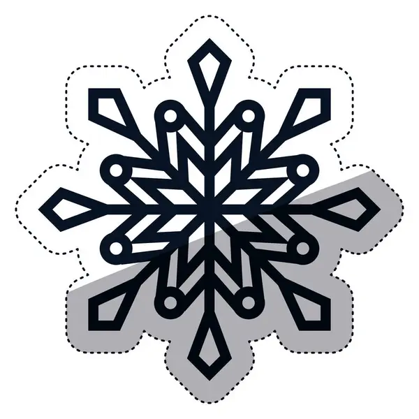 Сніжинка дизайну різдвяного сезону — стоковий вектор
