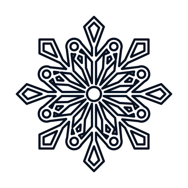 Copo de nieve de diseño de temporada de Navidad — Vector de stock