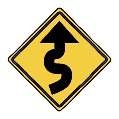 İzole şekilde yol işareti tasarımı