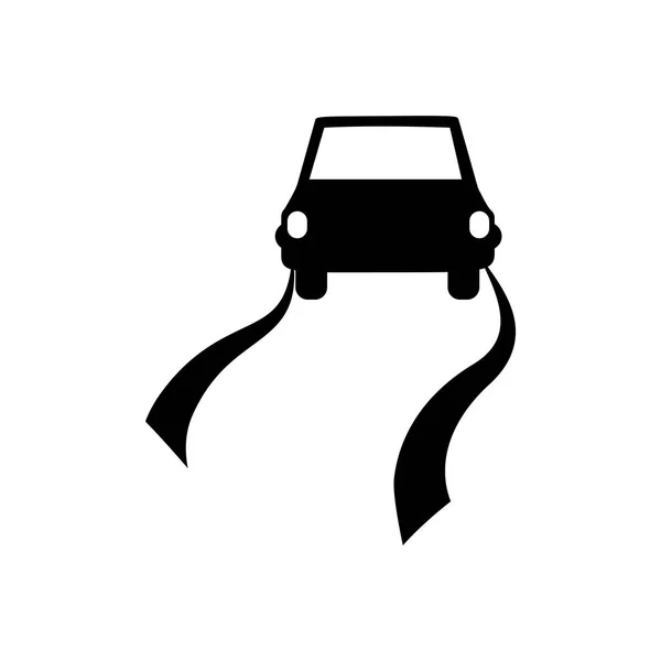 Ізольований автомобільний дорожній знак дизайн — стоковий вектор