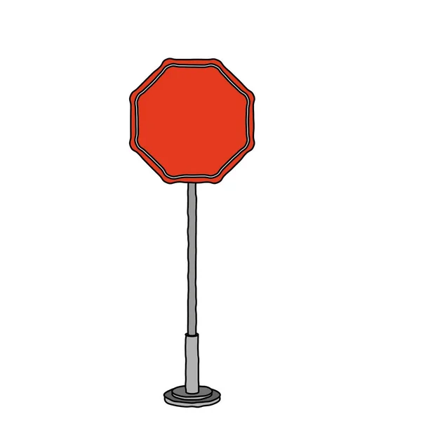 Isolé rouge panneau de signalisation design — Image vectorielle