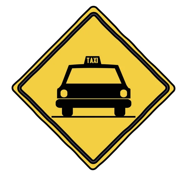 Isolated taxi road sign design — Stock Vector