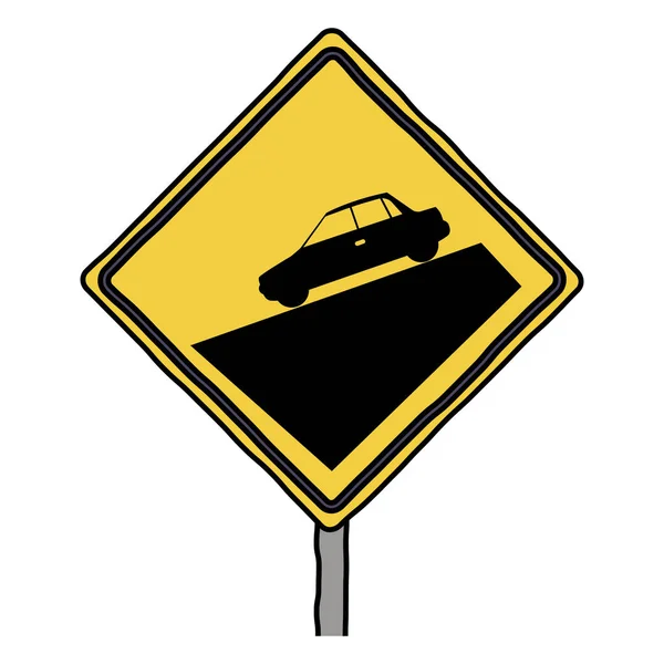 隔離された車道路標識設計 — ストックベクタ
