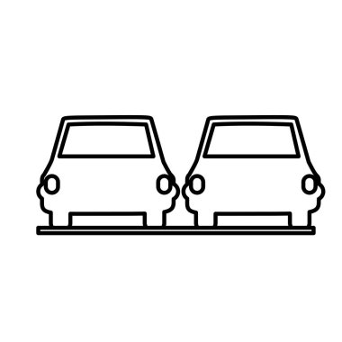 İzole araba yol işareti tasarımı