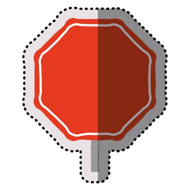 İzole kırmızı yol işareti tasarımı