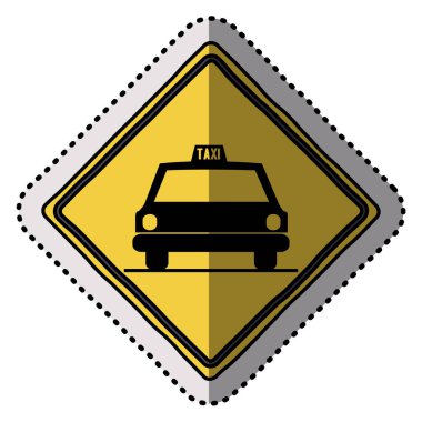 İzole sarı yol işareti tasarımı