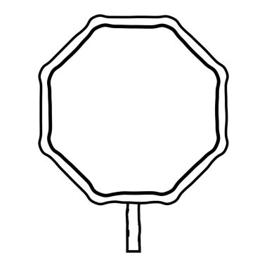 İzole boş yol işareti tasarımı