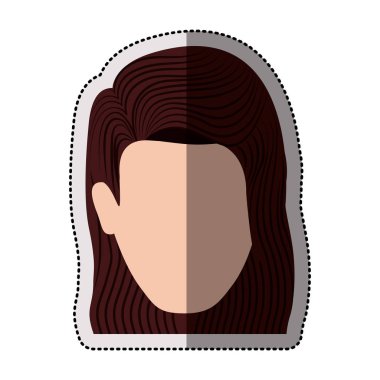 İzole kadın baş tasarım