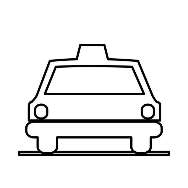 Desain siluet taksi yang terisolasi - Stok Vektor