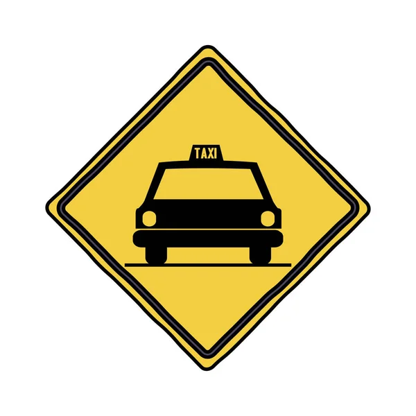 Ізольований жовтий дорожній знак дизайн — стоковий вектор