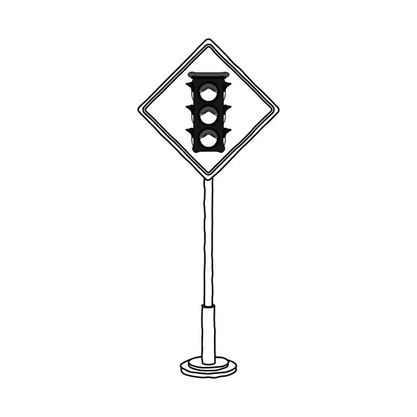 Diseño de señales de tráfico de semáforo aislado — Vector de stock