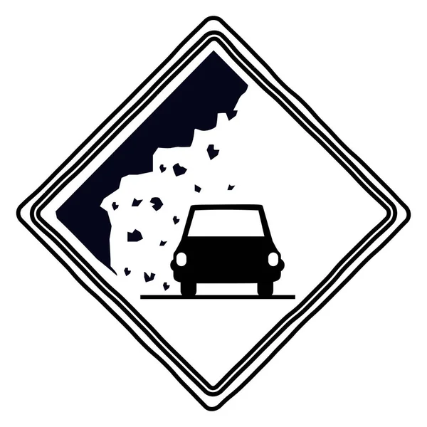 Ізольований автомобільний дорожній знак дизайн — стоковий вектор