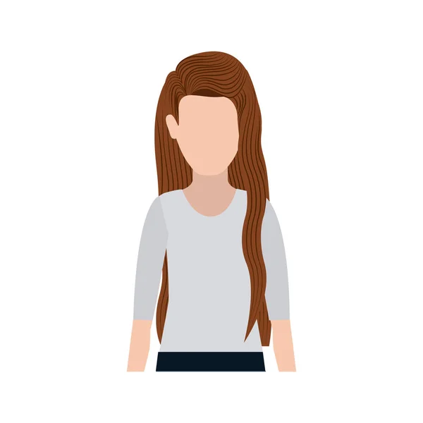 Σχεδιασμός γυναίκα απομονωμένη avatar — Διανυσματικό Αρχείο